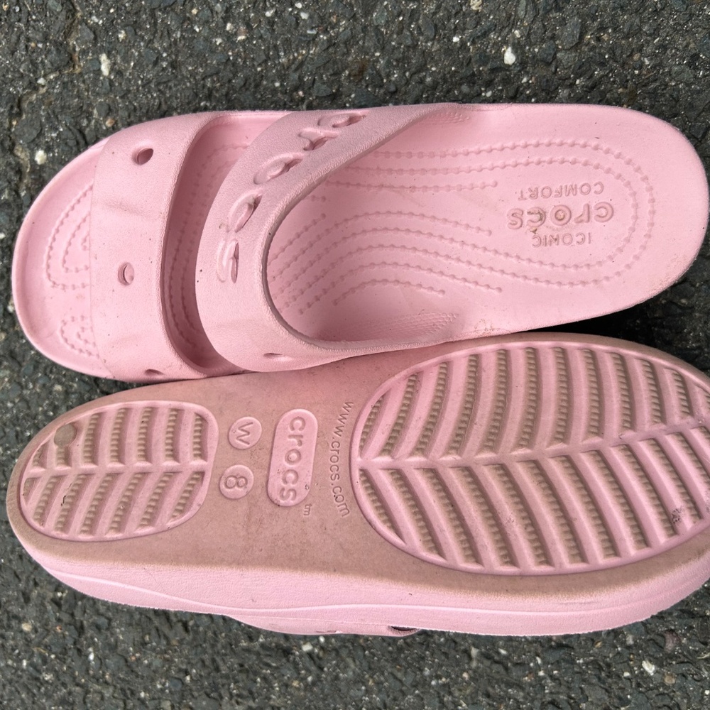 Crocs wedge pink W8 platform sandal - Picture 2 of 2